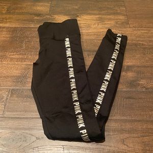 VS PINK black leggings with logo